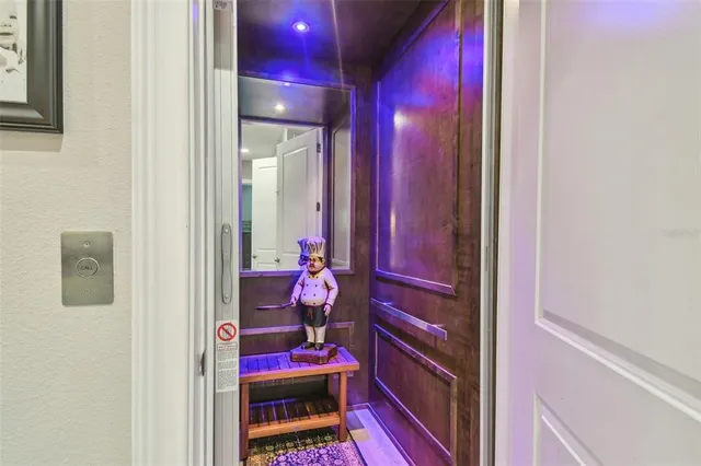 a view of a gallery with front door