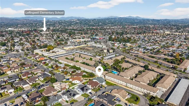 an aerial view of multiple house