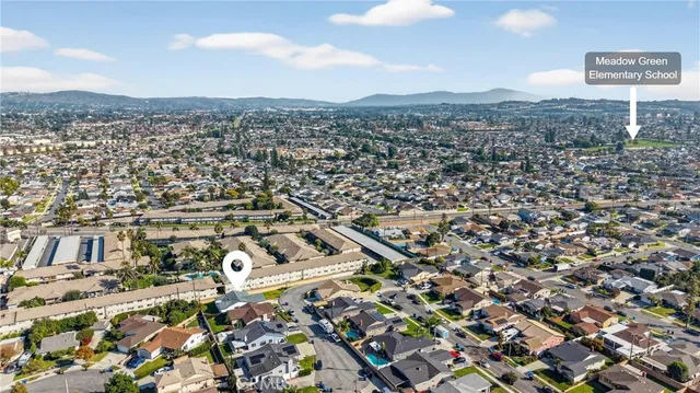 an aerial view of a city