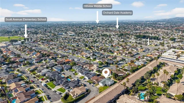 an aerial view of a city