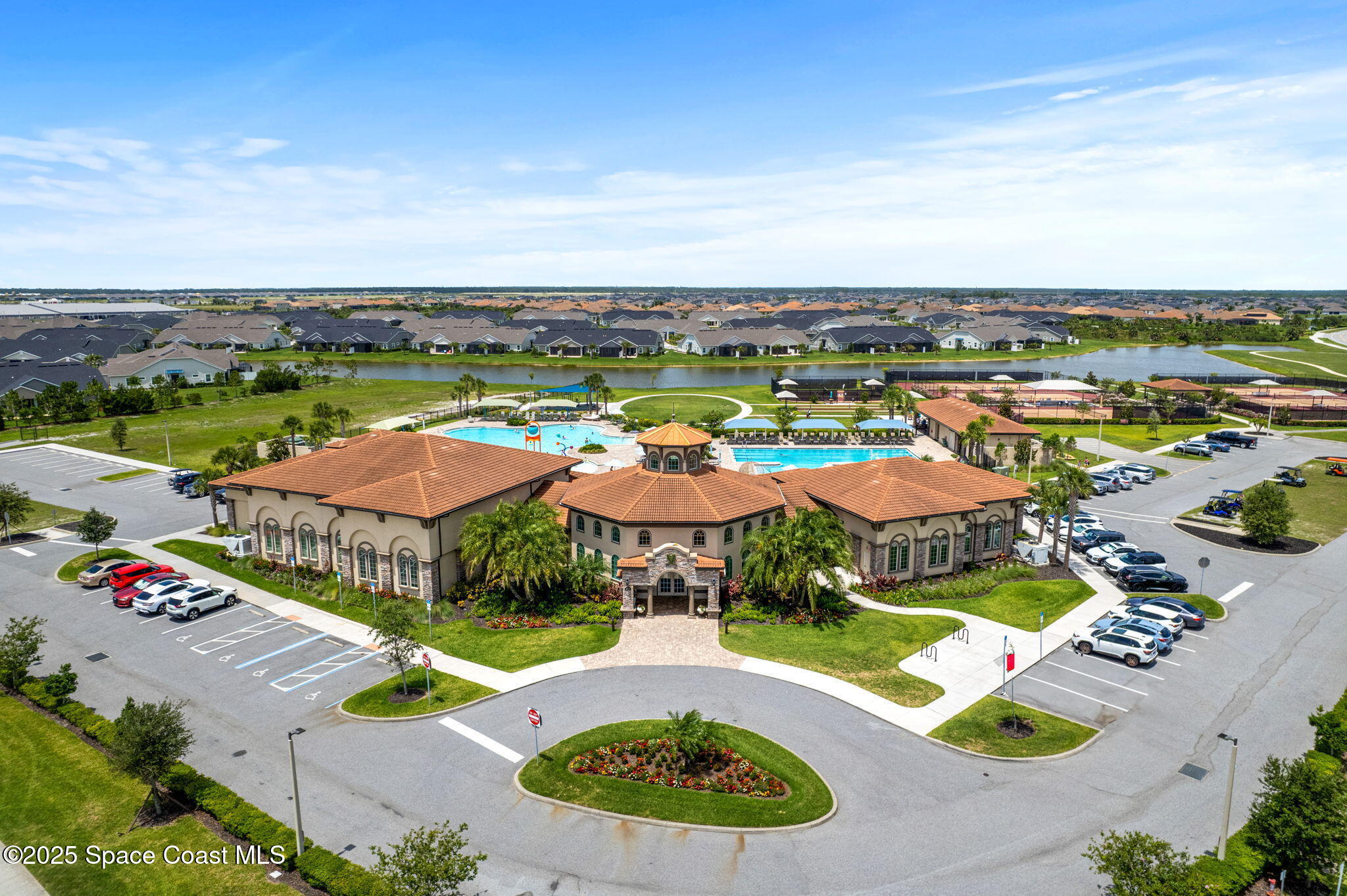 3089 Ribbon Grass Drive Melbourne, FL 32940 - Photo 42 of 57 an aerial view of residential houses with outdoor space
