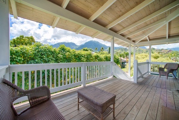 4451 Mahimahi Road Hanalei, HI 96714 - Photo 13 of 25 a view of a two chairs in the deck next to a yard