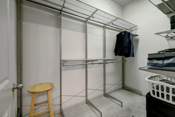 a view of a walk in closet