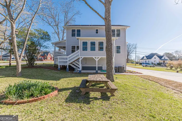 a view of a house with a balcony