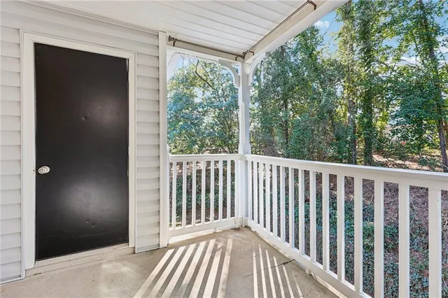 a view of a wooden fence