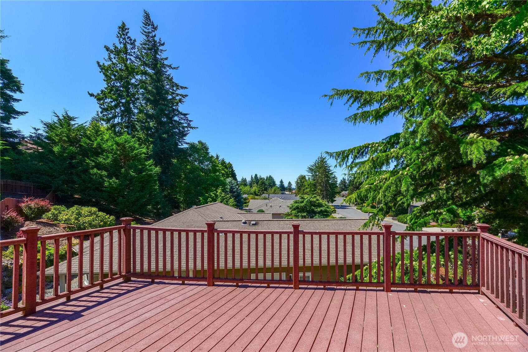 179 Hurricane Ridge Drive Sequim, WA 98382 - Photo 9 of 34 a view of deck with wooden floor and fence