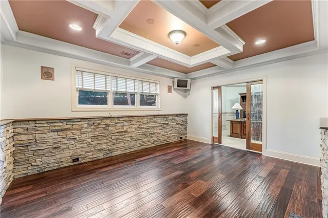 a room with furniture and a fireplace