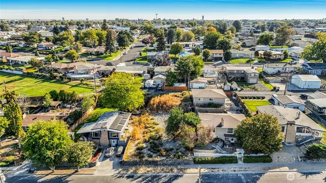an aerial view of a city