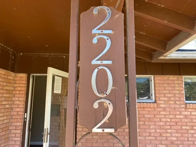 a view of a door of a house