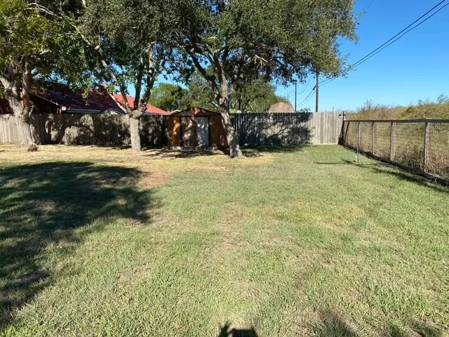 a view of wooden fence