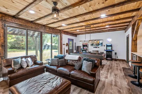 a room with musical instruments