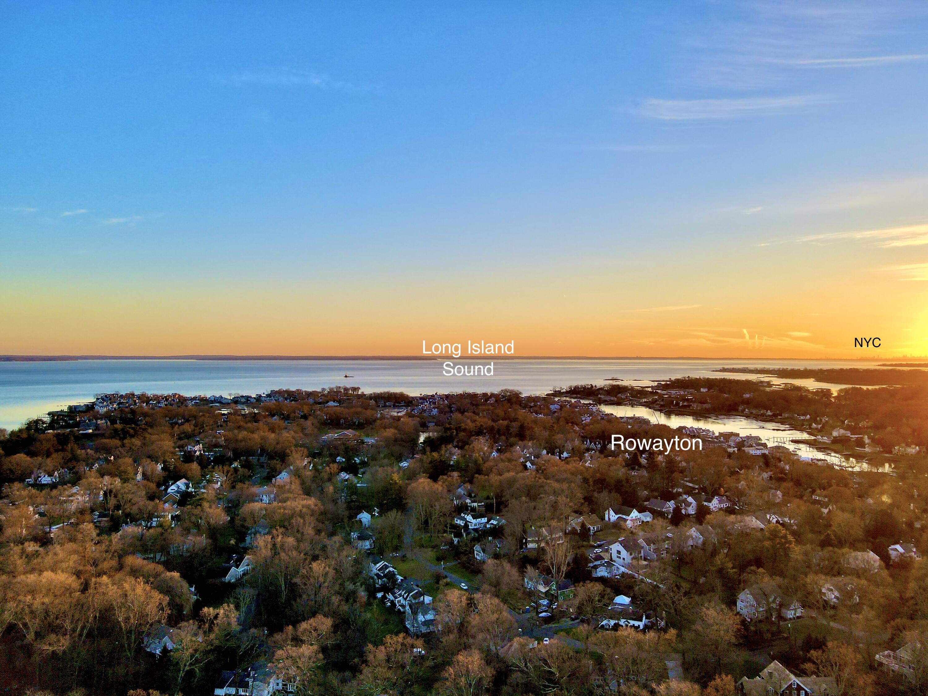 77 Witch Lane Rowayton, CT 06853 - Photo 4 of 39 an aerial view of residential houses with city and lake view