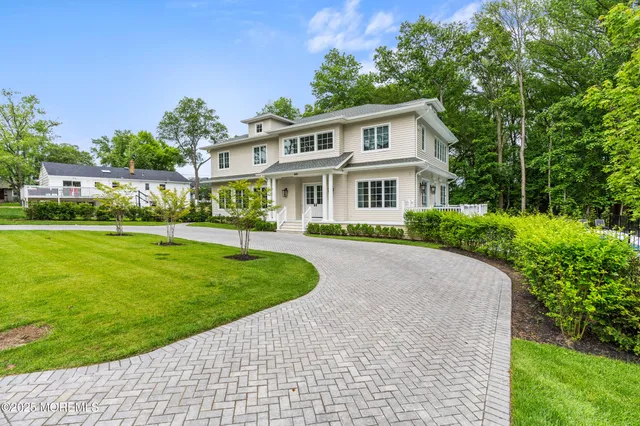 a view of a hallway with front door