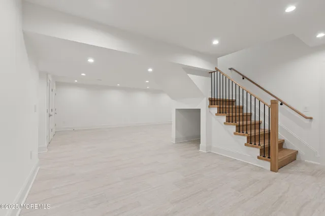 a view of a backyard with swimming pool