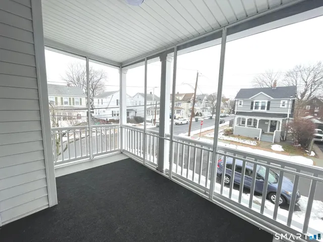 a view of a city from a balcony