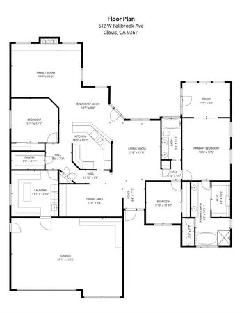 $639,000 | 512 West Fallbrook Avenue, Clovis, CA 93611