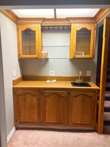 a bathroom with a sink and a vanity