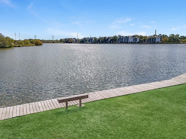 a view of a lake with a mountain