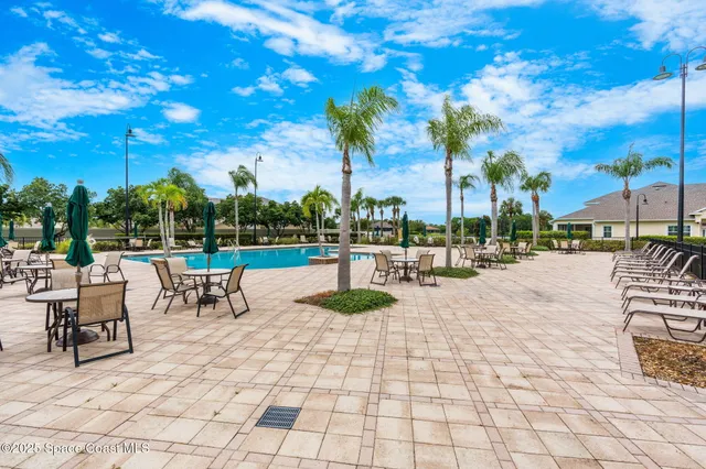 a view of a big yard with a large trees