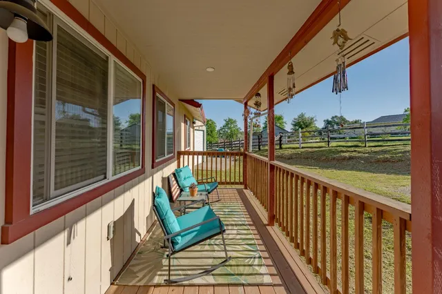 a view of balcony with couch