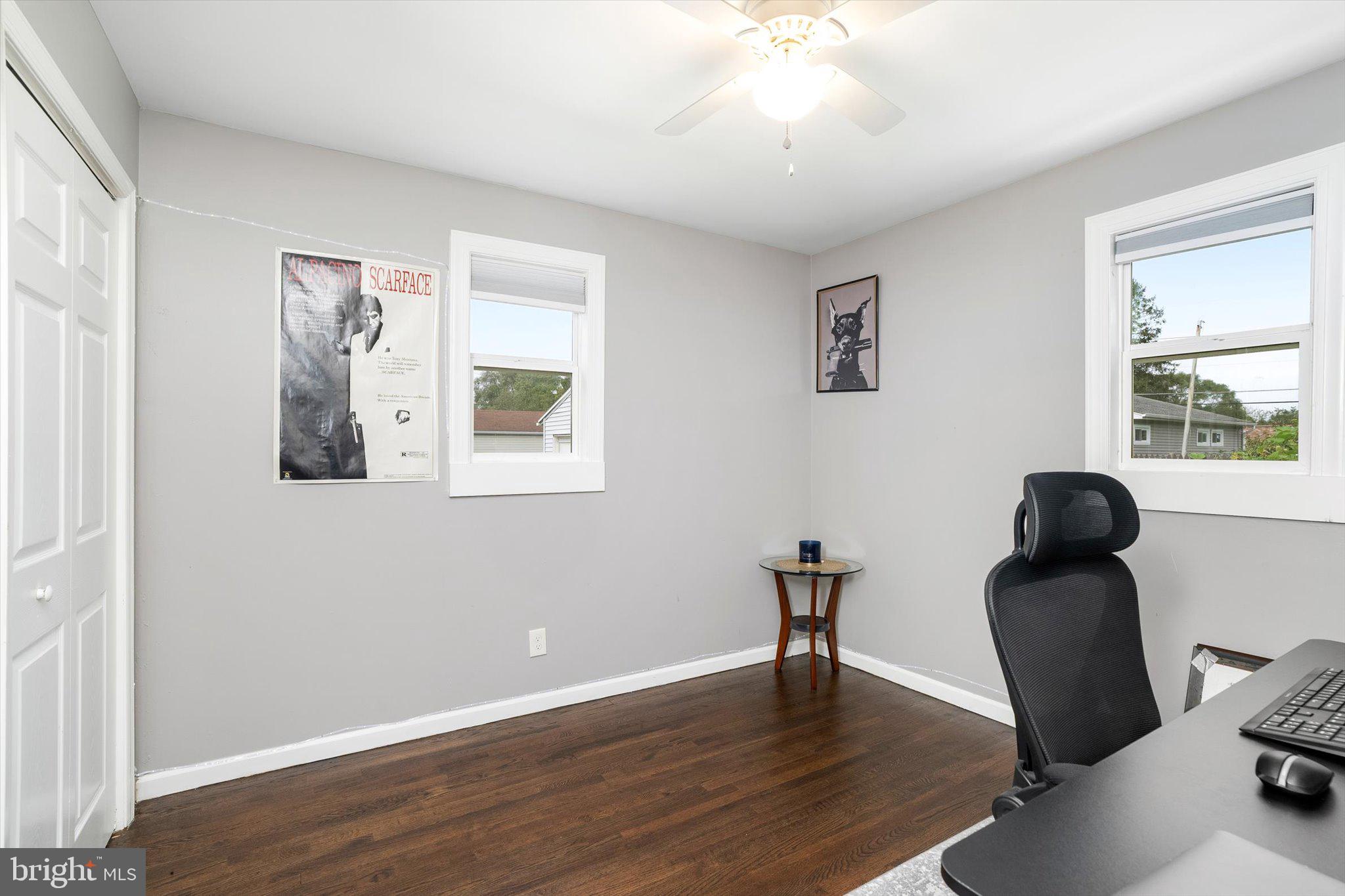 617 Smith Lane Mount Holly, NJ 08060 - Photo 16 of 29 a view of workspace with wooden floor and windows