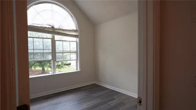 an empty room with a window