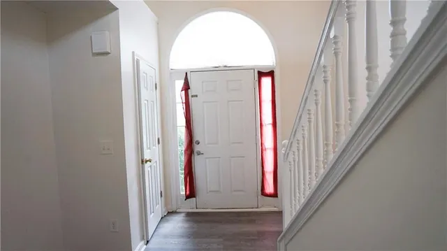 a view of entryway with a hallway