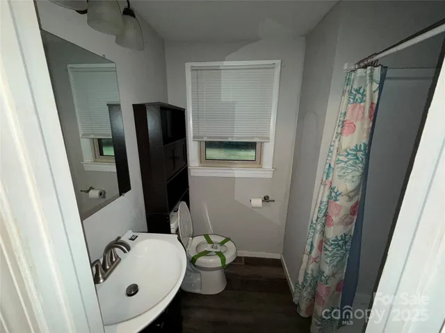 a bathroom with a sink and toilet