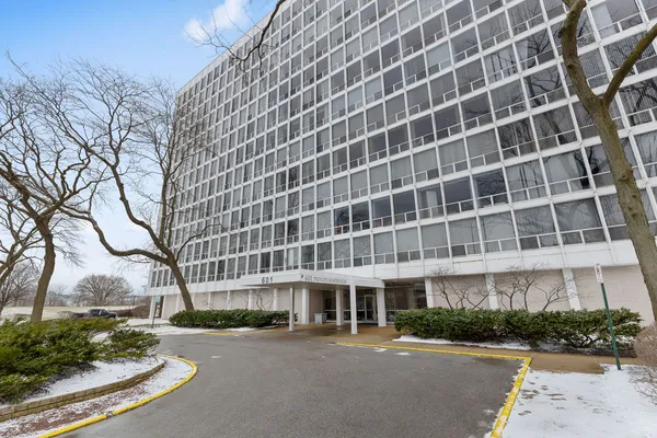 a front view of a building