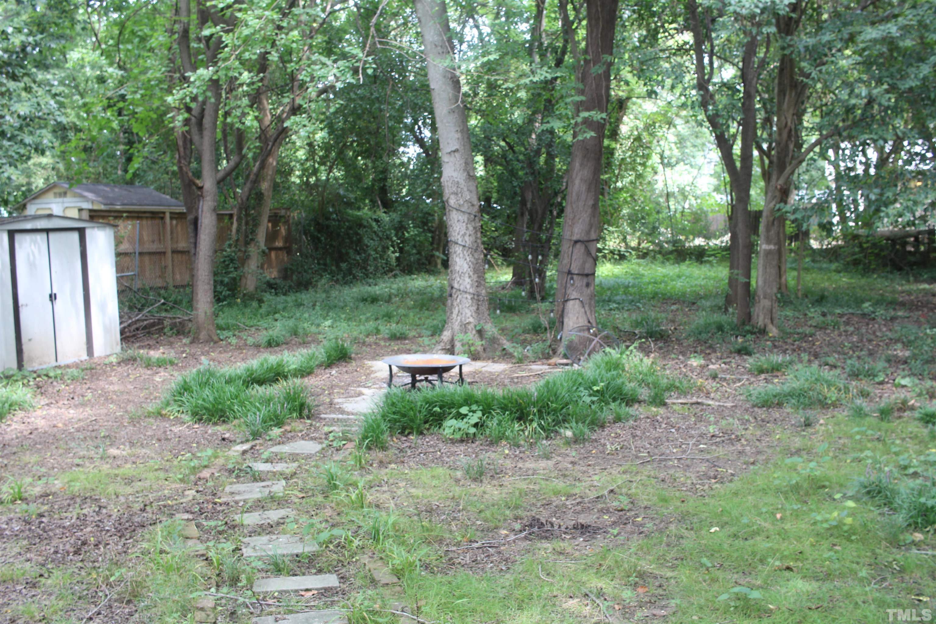815 East Davie Street Raleigh, NC 27601 - Photo 18 of 21 a view of a backyard with trees