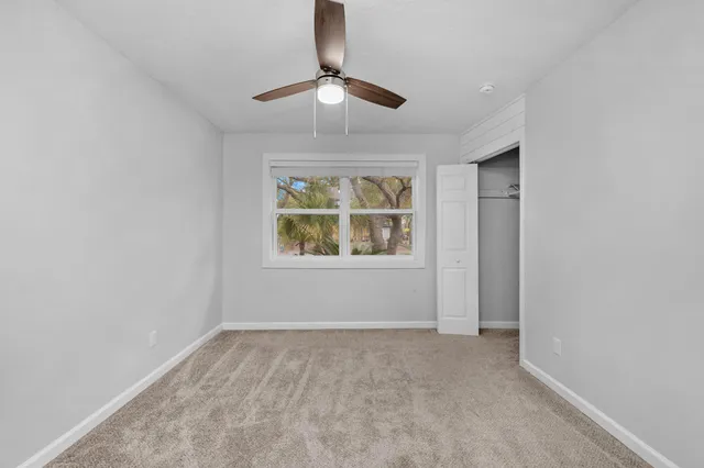 an empty room with a window