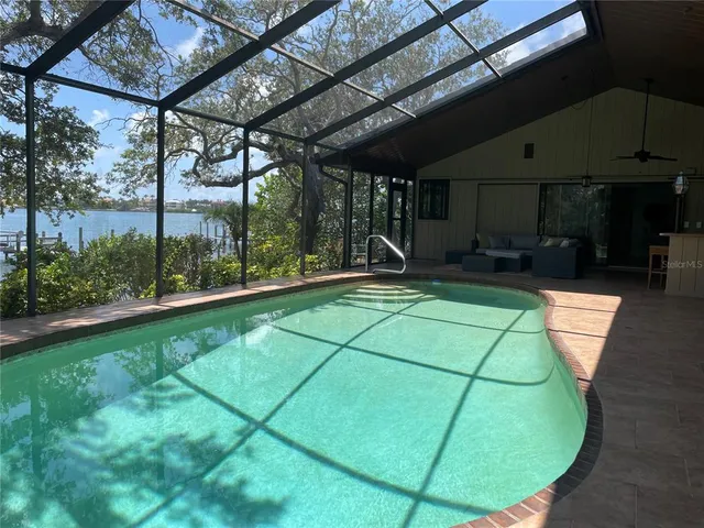 a view of a indoor swimming pool
