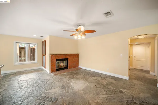 a view of a livingroom with a fireplace