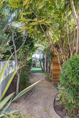 an aerial view of balcony with outdoor area