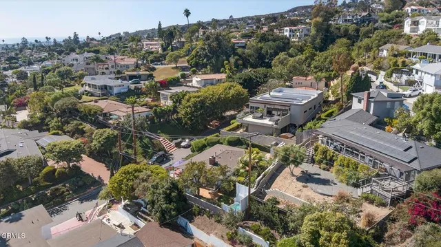an aerial view of a city