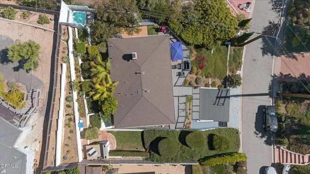 an aerial view of a city