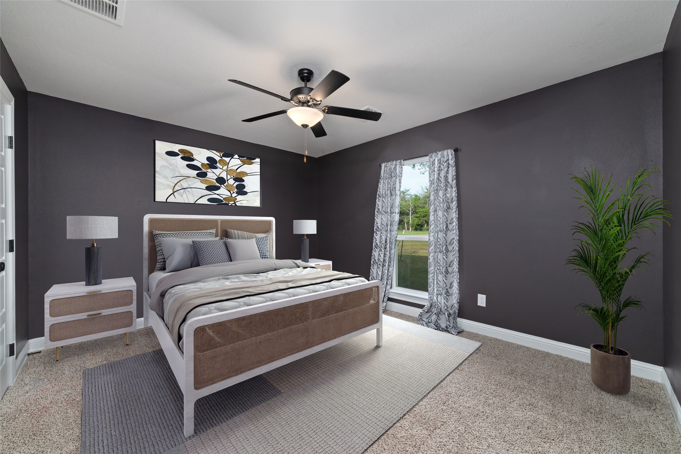 1011 Bonfire West Road Cat Spring, TX 78933 - Photo 29 of 48 Second bedroom virtually staged for illustrative purposes only.