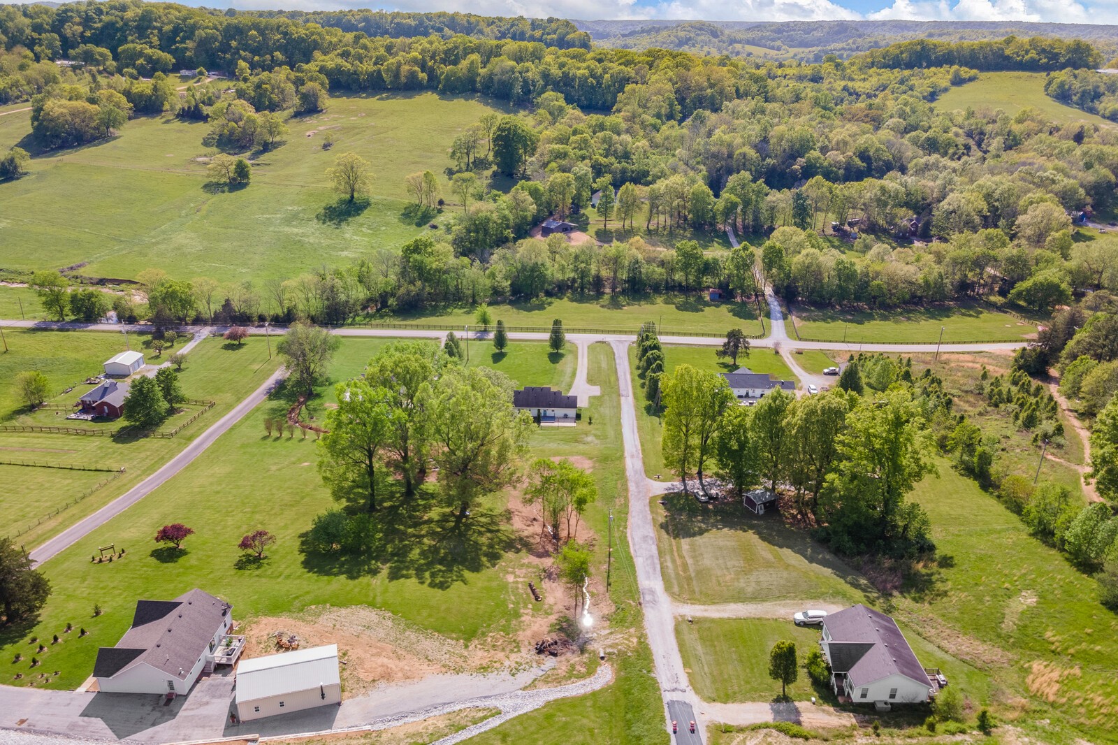 3850 Taylors Store Road Hampshire, TN 38461 - Photo 34 of 57 an aerial view of residential houses with outdoor space