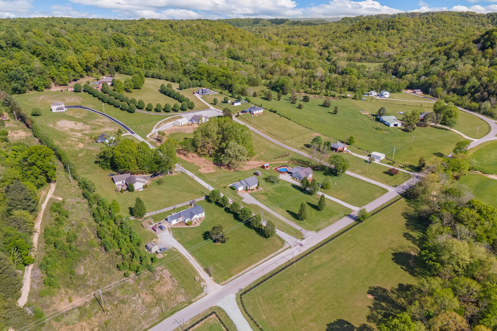 3850 Taylors Store Road Hampshire, TN 38461 - Photo 39 of 57 an aerial view of a residential houses with outdoor space