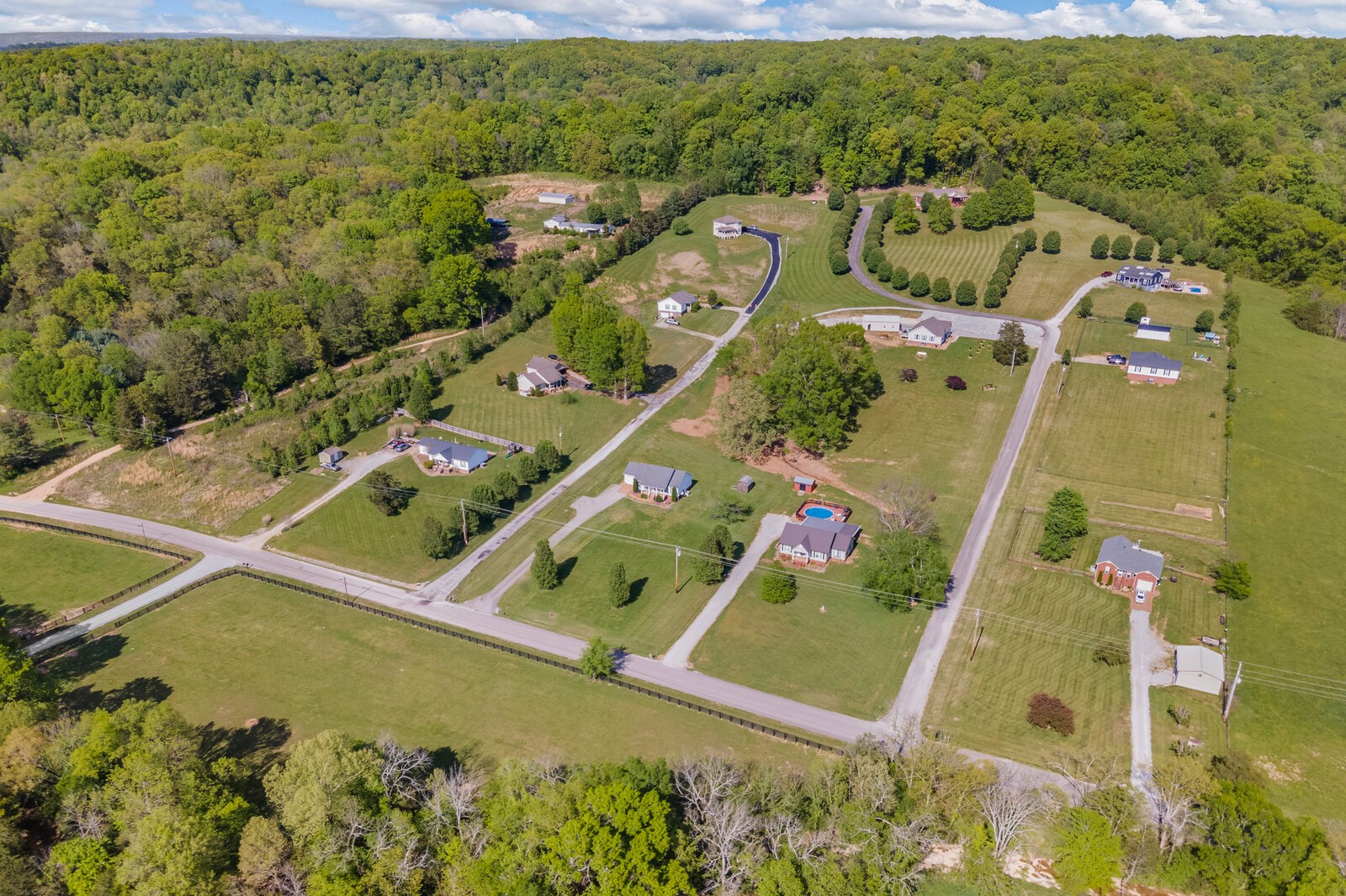 3850 Taylors Store Road Hampshire, TN 38461 - Photo 41 of 57 an aerial view of residential houses with outdoor space