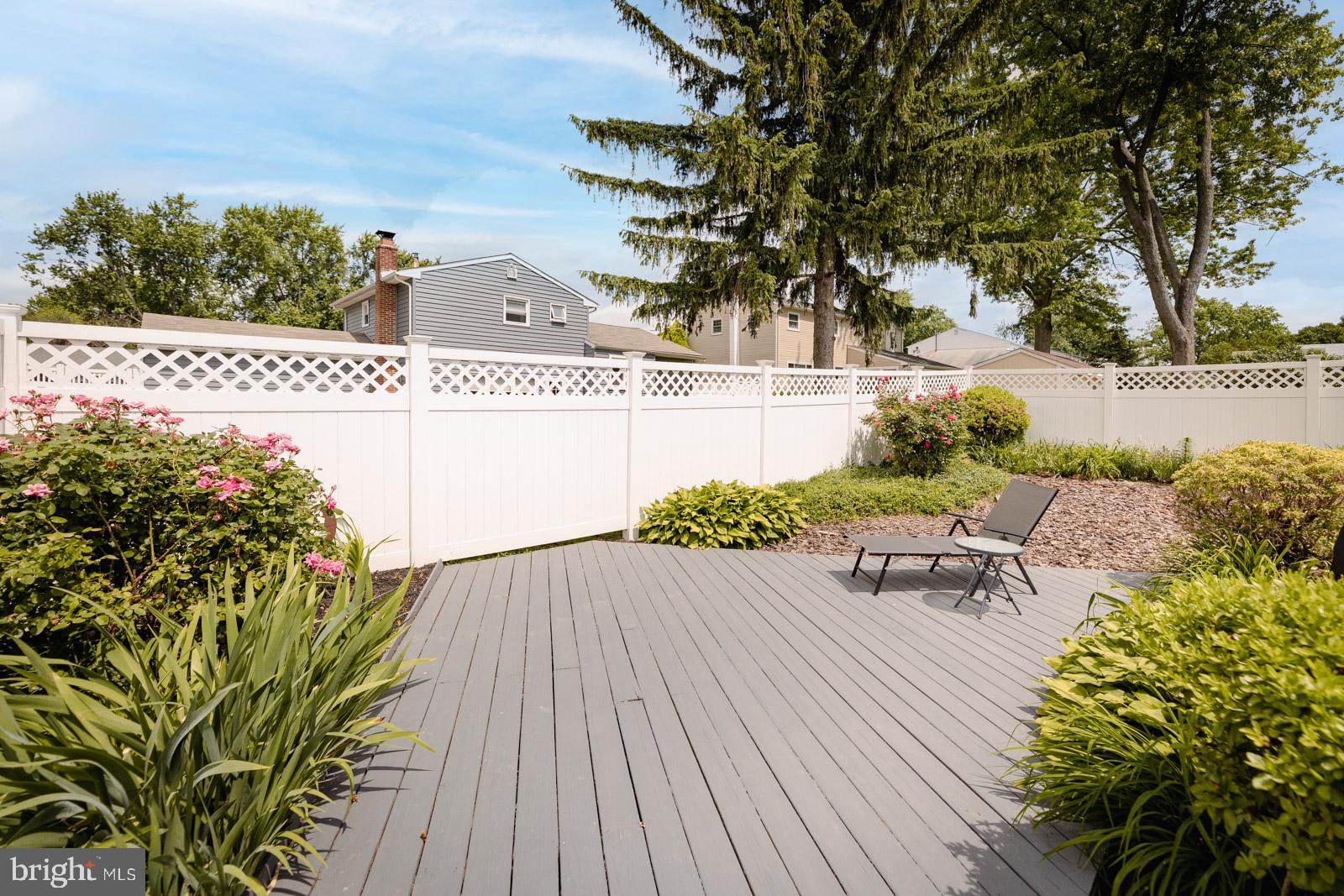 537 Cassingham Road Fairless Hills, PA 19030 - Photo 37 of 45 Deck #2 surrounded by perennials and shrubs