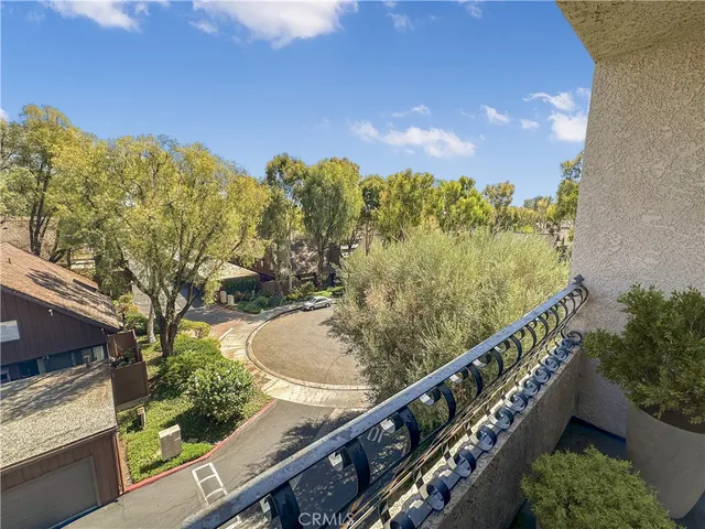 a view of a city from a balcony
