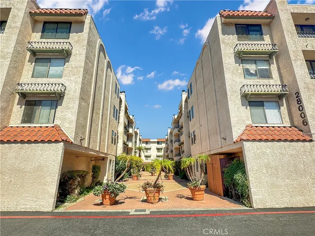 a front view of a residential apartment building