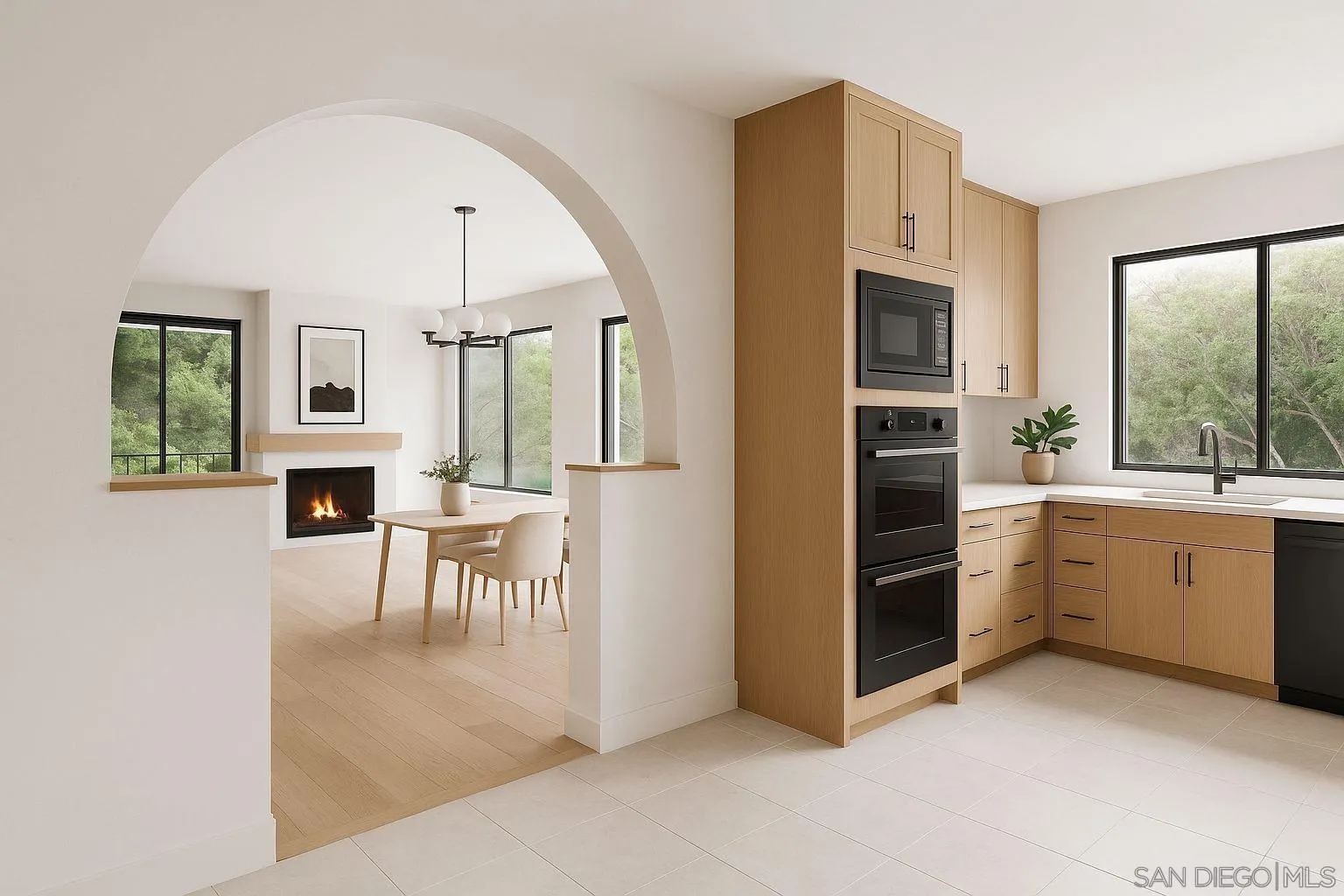 5665 Friars Road, Unit 232 San Diego, CA 92110 - Photo 18 of 30 a kitchen with cabinets and wooden floor