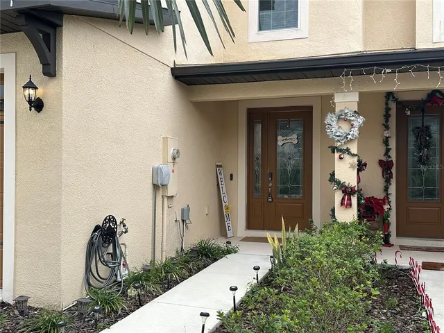 a front view of a house