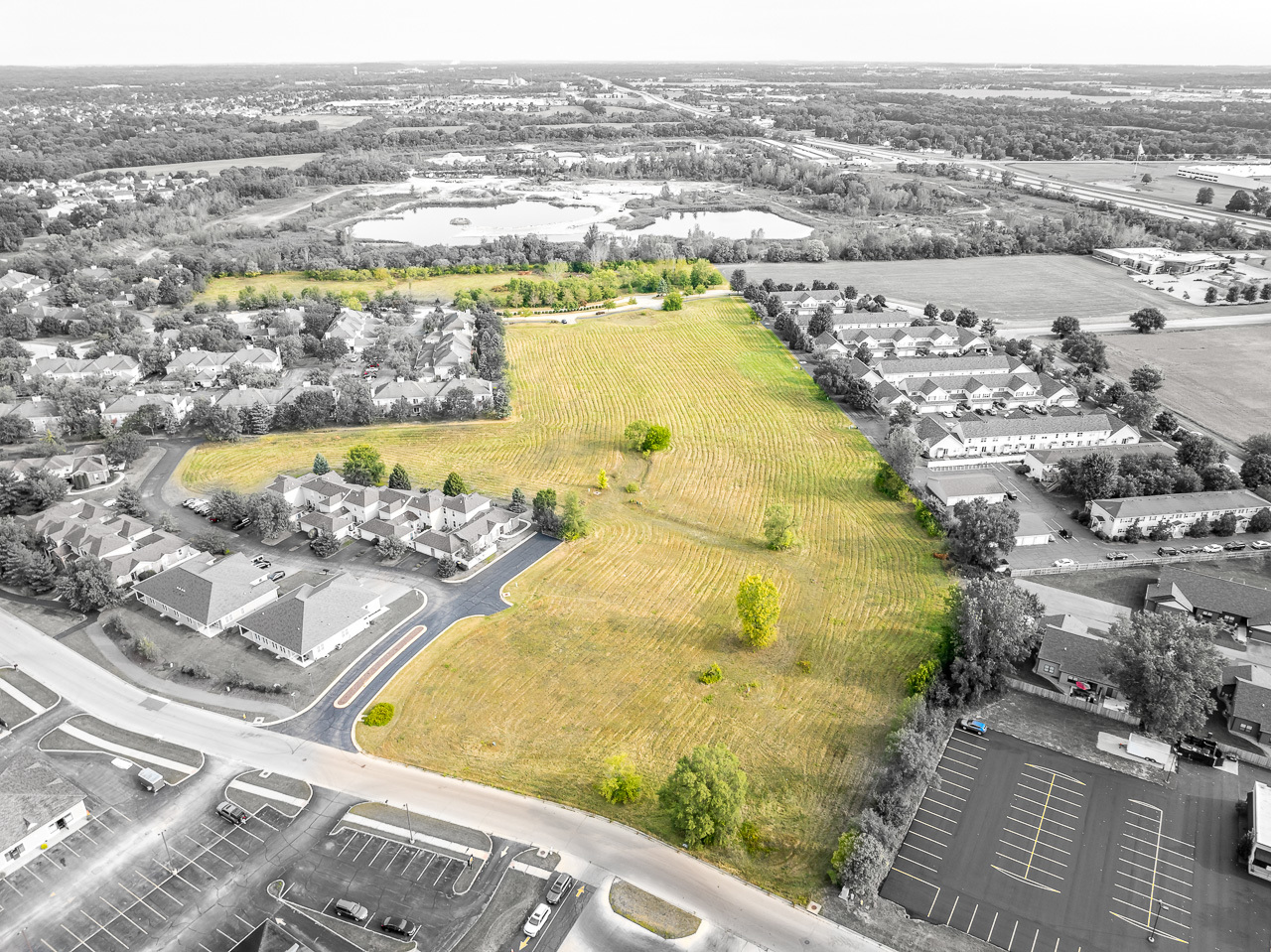 9.41-acres Bluestem Road Roscoe, IL 61073 - Photo 3 of 3 an aerial view of residential houses with outdoor space