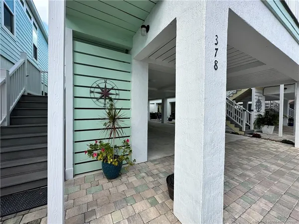 a view of a entryway door front of house