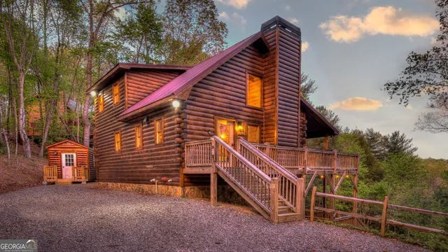 a front view of a house with stairs