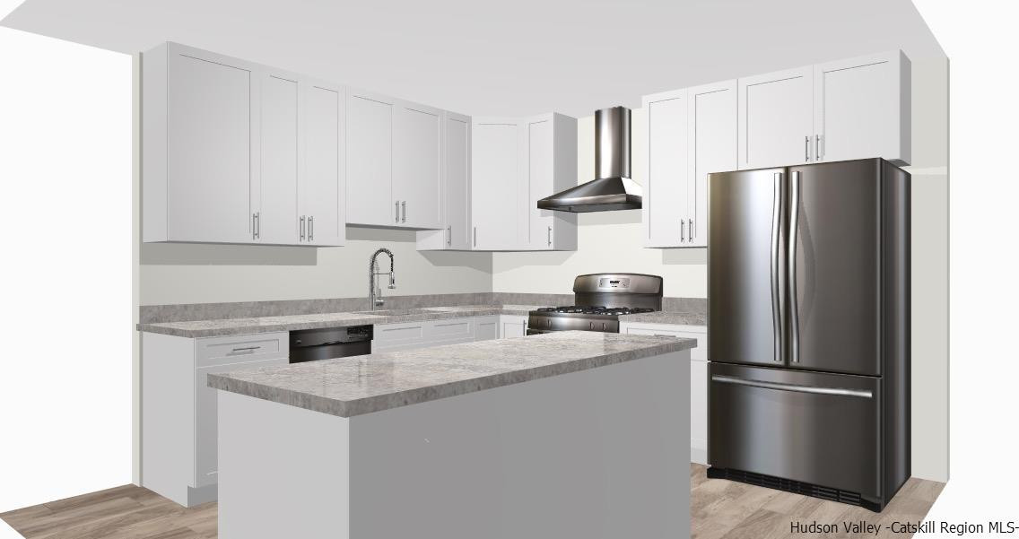 858 Wallkill Avenue Wallkill, NY 12589 - Photo 9 of 9 a kitchen with stainless steel appliances granite countertop a refrigerator a sink a stove and white cabinets