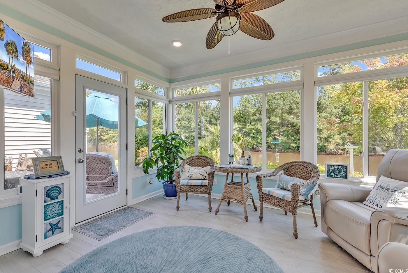 517 Stone Crest Court Murrells Inlet, SC 29576 - Photo 23 of 39 Sunroom / solarium with ceiling fan